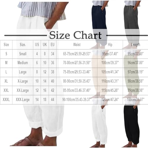 2025 Cotton Linen Pant for Women Spring Summer Casual Boho Beach Pants Lightweight Wide Leg High Waisted Trousers2
