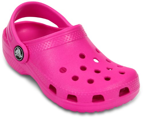 Image of Crocs Kids Unisex Classic Kids Neon Magenta Croslite Clogs and Mules - C4C5