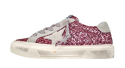 Golden Goose Zapatos de niña de ante vintage y purpurina GYF00112.F002813.25623 rosa hielo (Numeric_34), Rosa, 34 EU