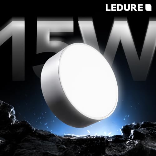 Image of LEDURE 15W LED Meta Surface Downlight | Round Surface Mount Ceiling Light for Indoor Use | Energy Efficient LED Downlight for Home, Living Room | 3in1 Colour Changing for Ceiling | Pack of 20
