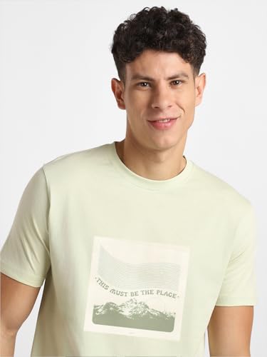 Image of Nobero Men's Regular Graphic Printed T-Shirt for Men | Soft Cotton | Classic Fit | Printed Casual Tshirt for Men
