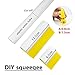 ECOmorning 2-Piece DIY Mini Squeegee Set - Soft Silicone Window Tint Squeegee for Glass, Mirror, Shower - Yellow (4.7in x 1.9in, 2.4in x 1.9in)