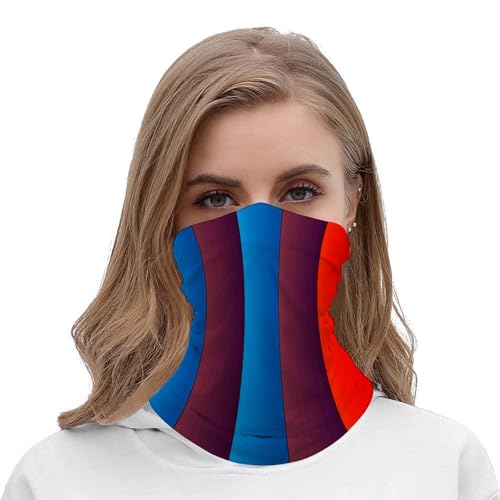 Buff de Cuello Resistente al Viento y Transpirable Color Rojo y Azul. Cubierta Facial Vertical para Rostro, Protección Solar y Contra Polvo. Ideal para Mujeres y Hombres en Senderismo y Pesca. miniatura 4