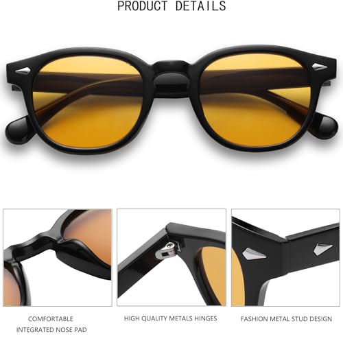 Retro Round Sunglasses for Men Women Vintage Trendy Circle Style UV400 Lenses Unisex Sun Glasses4