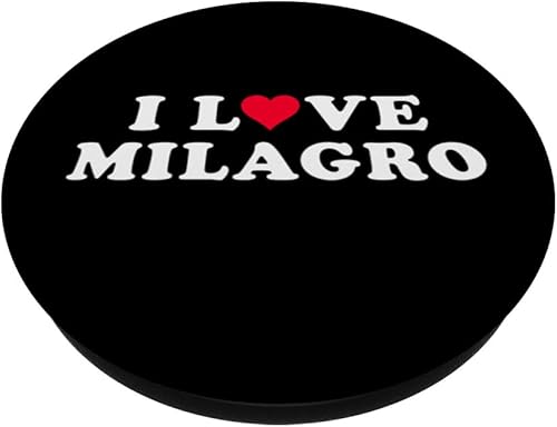 Miniatura 2 de I Love Milagro Matching Girlfriend & Boyfriend Milagro Name PopSockets Standard PopGrip