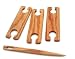 4 Piece 4 inch long x 1.5 inch inkle loom weaving stick shuttles