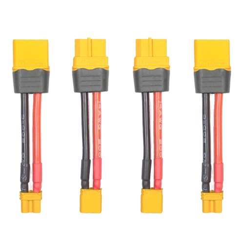 Adaptador MEIVIFPV XT30 a XT60 con cable 14AWG 5cm 4 piezas miniatura 1