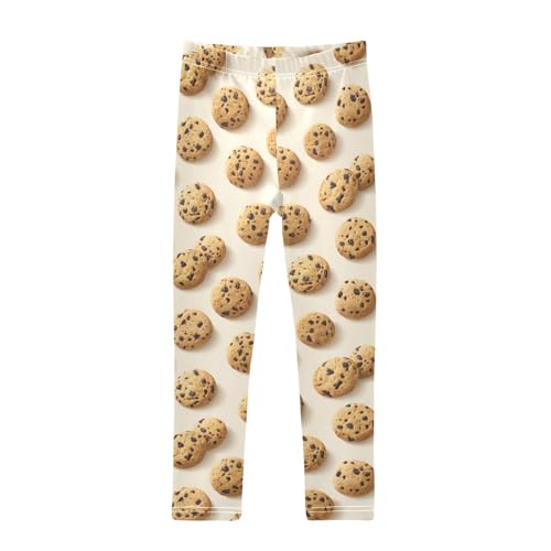Vdsrup Girls Leggings Chocolate Cookie Kids Length Leggings Pants Toddler Athletic Soft Tights Trousers 4T