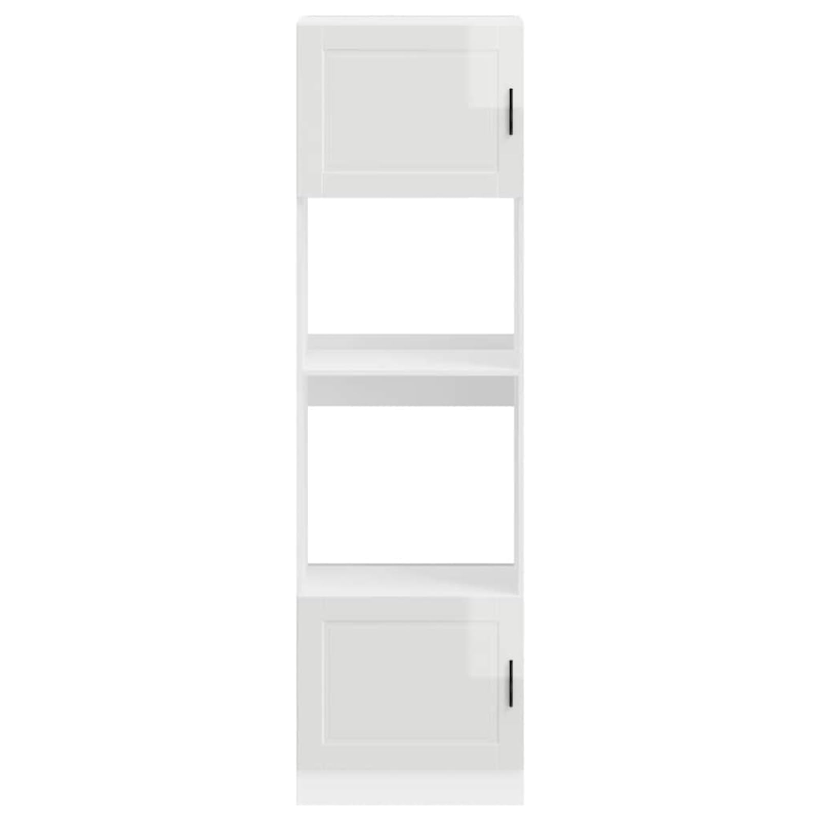 Homgoday Herdumbauschr?nke 2 STK. Porto Hochglanz-Wei? Holzwerkstoff Schrank Model3315053