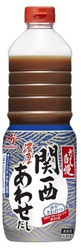 Ajinomoto 味の素 だし自慢 濃厚関西あわせだし 業務用 1Lボトル だしの素 宗田かつお うるめ さば節 出汁 大容量