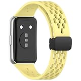 JYMYI Cinturini di Ricambio per Huawei Band 11 Smartwatch,Bracelet Armband Cintura Silicone Cinturino Cinghia Cinturino Orologio Cinturini per Huawei Band 11 Pro Watch Wristbands (giallo)