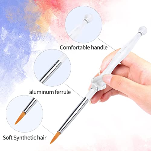 Yihuale Detail Paint Brushes Set 5Pcs Miniature Brushes For Fine Detailing & Art Painting, Mini Painting Brush For Acrylic, Oil, Watercolor, Gouache, Models #TOP2
