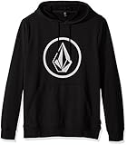 langarm Volcom Herren Stone P/O Schwarz Kapuzenpullover, Black, M