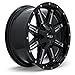RTX RAVINE Custom Wheel - 17x8, 0 Offset, 5x139.7 Bolt Pattern, 87.1mm Hub - Black with Milled Accents Rim