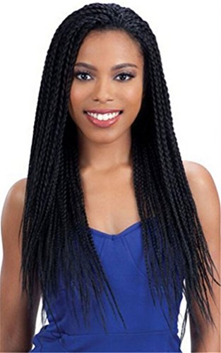 ATOZWIG Hot Popular Heat Resistant Synthetic Hair Braiding Wig For Black Woman Micro Box Braided Synthetic Hair Lace Front Wig