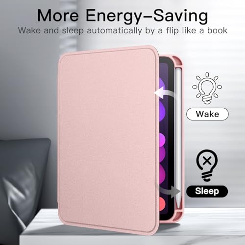 Image of JETech Folio Case for iPad mini A17 Pro /6th Gen (2024 /2021), Pink