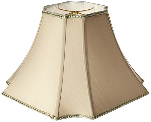 Image of Royal Designs Square Bell with Inverted Corners Designer Lamp Shade, Beige, 7 x 16 x 11.5
