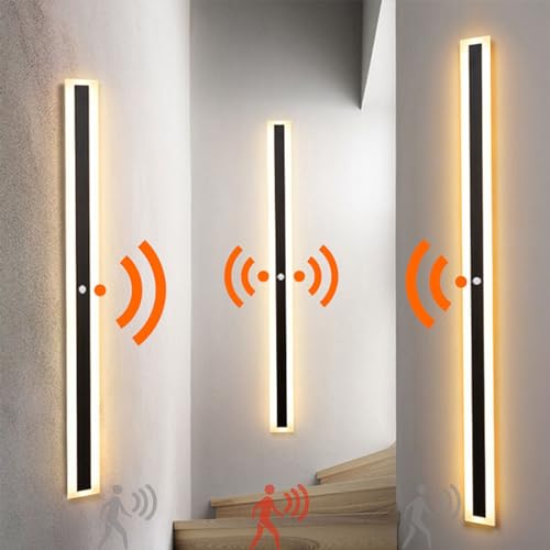 Aplique de pared LED con sensor de movimiento y luz cálida de 100cm