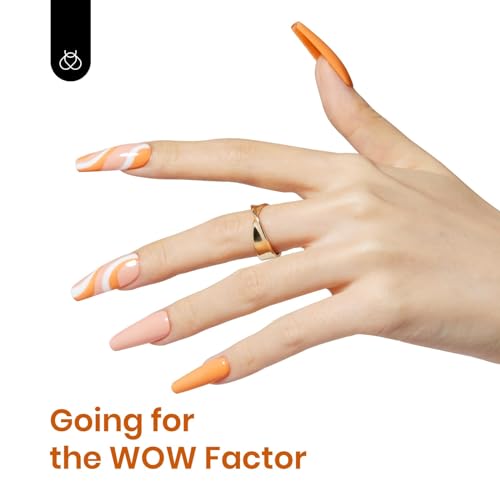Beetles Burnt Orange Gel Nail Polish, 15Ml Light Persimmon Polish Orange Nail Polish Gel Tropical Soak Off Uv Led Nail Lamp Manicure Salon Diy at home Gift for Women - 5