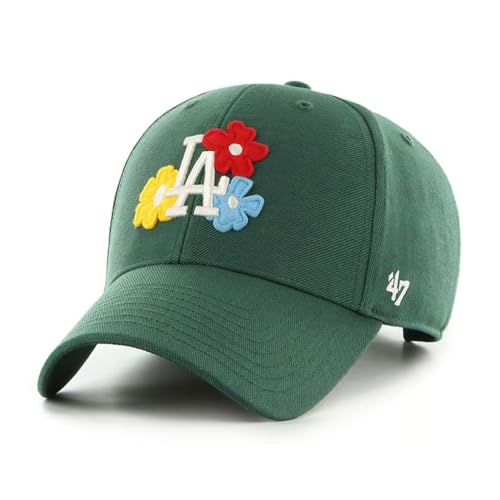 Casquette LA Dodgers 47 Brand MVP Gallery Vert Foncé réglable style MLB