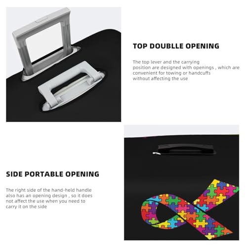 Travel Luggage Cover Vintage Autism Awareness Fashion Washable Baggage Suitcase Protector Fit For Luggage Small4