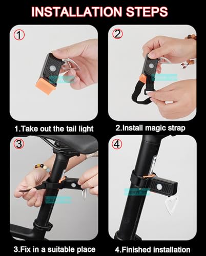 Rechargeable Bike Tail Light LED Bicycle Rear Light Cycling