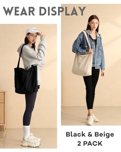 Image of Iioscre Corduroy Tote Bag for Women,Hobo HandBags with Zipper,Large Capacity Casual Shoulder Handbags with Inner Pockets