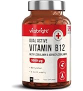 Vitamin B12 Tablets High Strength 1000mcg Methylcobalamin and Adenosylcobalamin Vitamin B12 Compl...