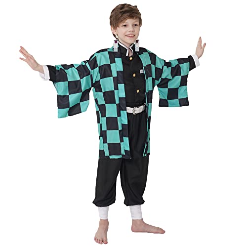 JIZAZIHU Kids Kimono Costume Cosplay Outfits Set Cloak Halloween Uniform Jackets Cape Costume for kids Adult