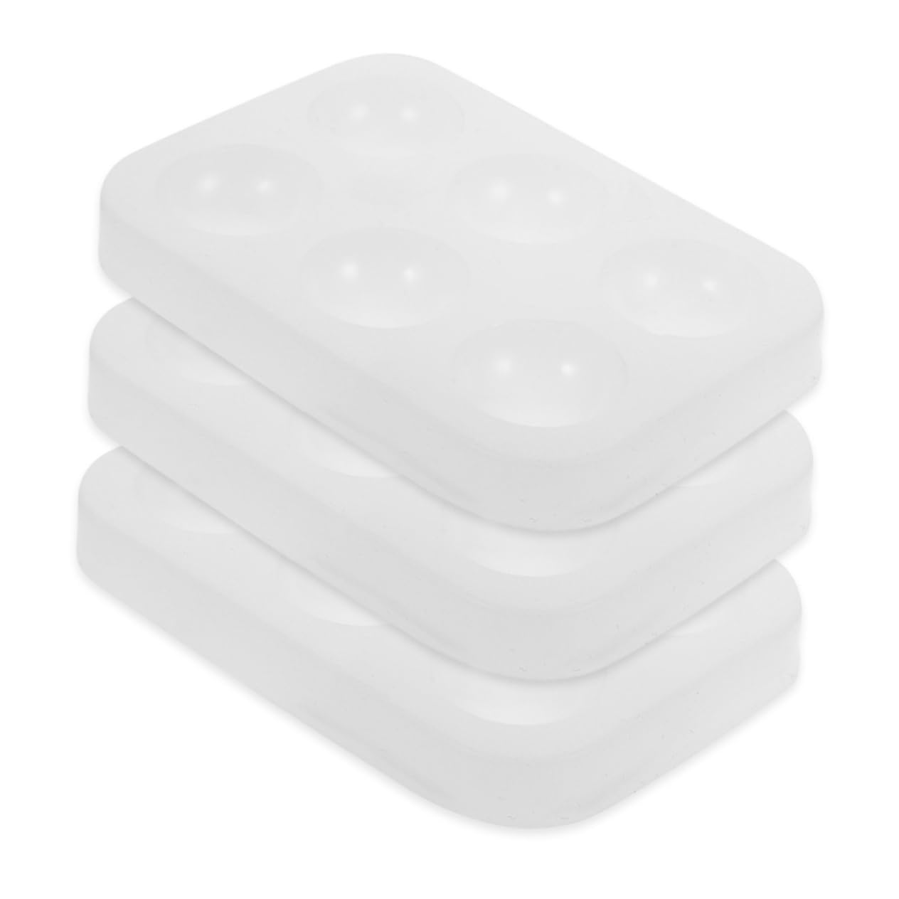 VILLCASE 4 Ensembles Palette De Couleurs en Silicone Plateaux Aquarelle Palette De Peinture Palette De Pigments Palette De Bricolage Palette Aquarelle Vide Palettes D'aquarelle 3 Pièces * 4