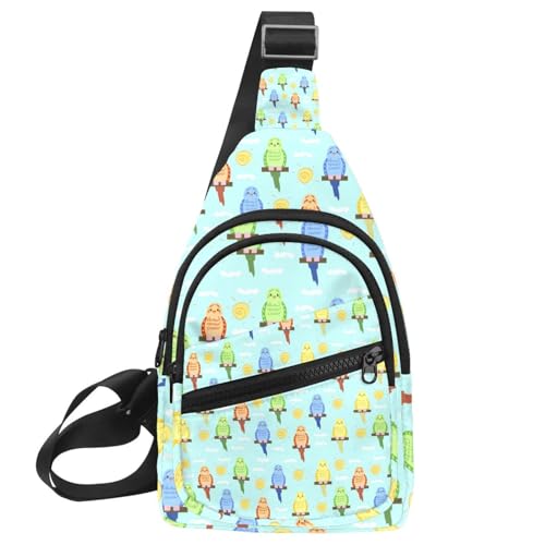 Bolsa de pecho para hombre y mujer con divertido diseño de dibujos animados para paseos urbanos
