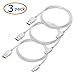 Cable Matters 3-Pack USB to USB C Charging Cable 3.3 ft with 3A Fast Charging in White for iPhone 16/15, Samsung Galaxy S23 Ultra, S23, S22 Note 20, LG G8, Google Pixel 7a, iPad Pro, Nintendo Switch