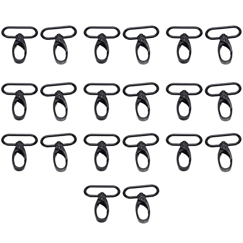 QANYEGN 20Pcs Trigger Snap Hooks, D Swivel Trigger Clips, Lobster Clasp Claw Swivel Clasp Hook for Keychain Hook