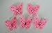 Set of 20 pcs- Organza butterfly craft wedding party decorations 2" - Hot Pink