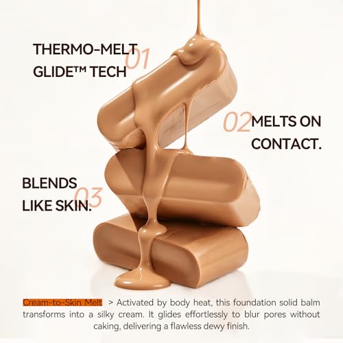 QIANWHITE Korean Foundation Stick Foundation for Mature Skin Tint, Buildable Light to Full Coverage Foundation Makeup Concealer, Dual-Ended with Brush for All Skin - Natural Dewy Finish (LIGHT SKIN)