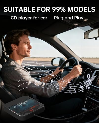 ENVYCLOUD Portable Car CD Player