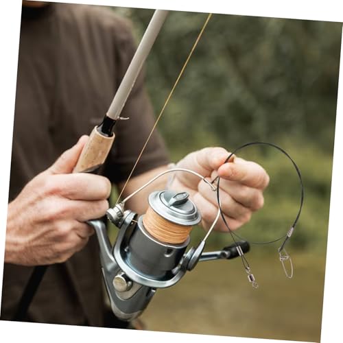 10 piezas líderes de acero para pesca, 50 cm, alta resistencia miniatura 5
