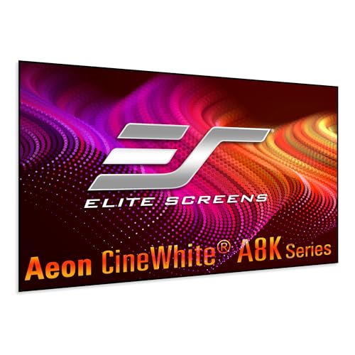 Image of Elite Screens Aeon CineWhite A8K, 135 inch Diag, 16:9 Aspect Ratio, ISF Certified 8K Ultra HD Home Theater Fixed Frame Edge Free Projection Sound Transparent Perforated Weaved Screen, AR135H-A8K