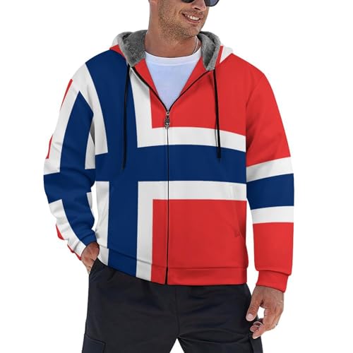Chaqueta con capucha de hombre estilo Noruega: moda urbana de invierno