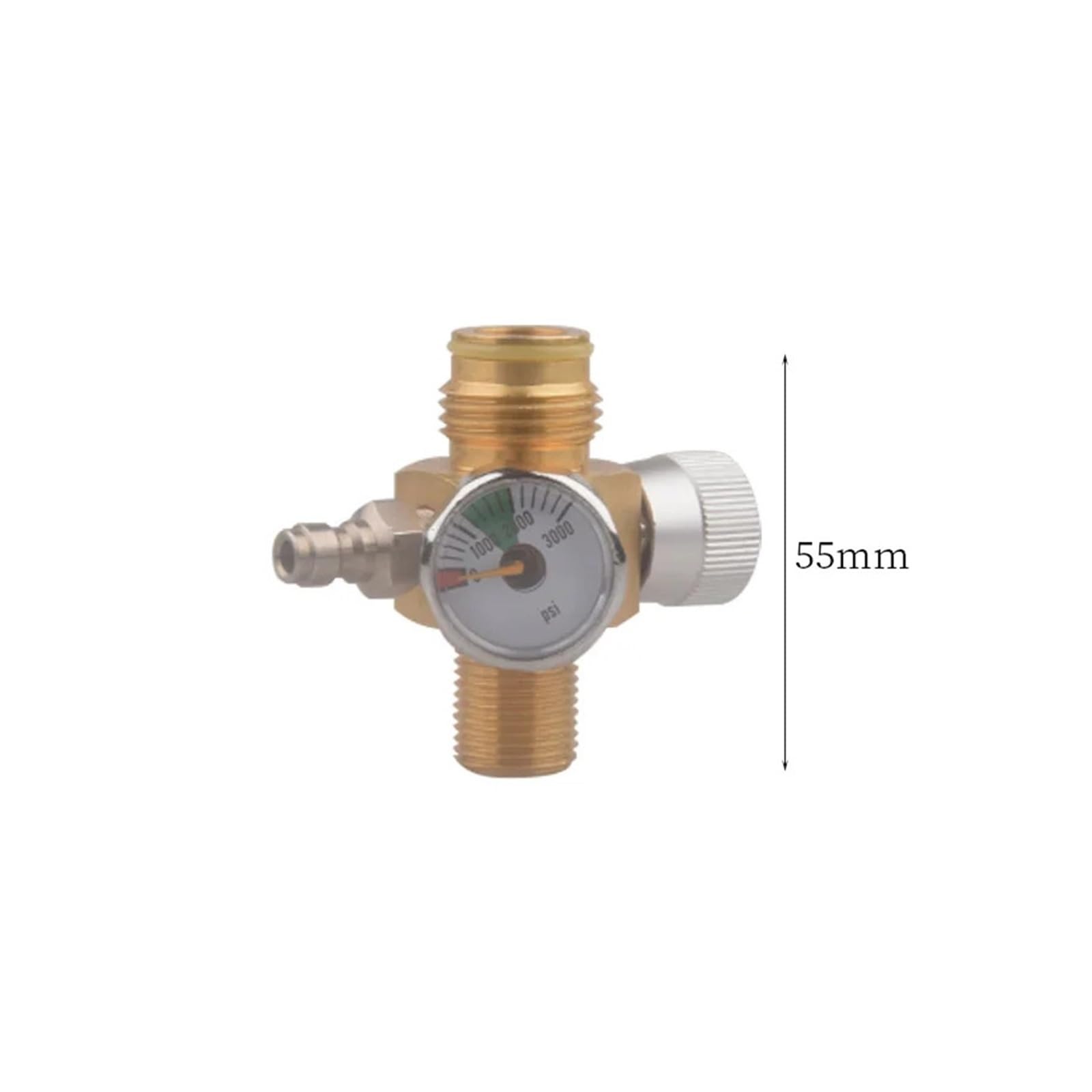 Adaptador de llenado de Recarga de Cilindro de Tanque de Aire, Accesorio de válvula de Suministro de Recarga de Co2 (Size : M18-1.5)