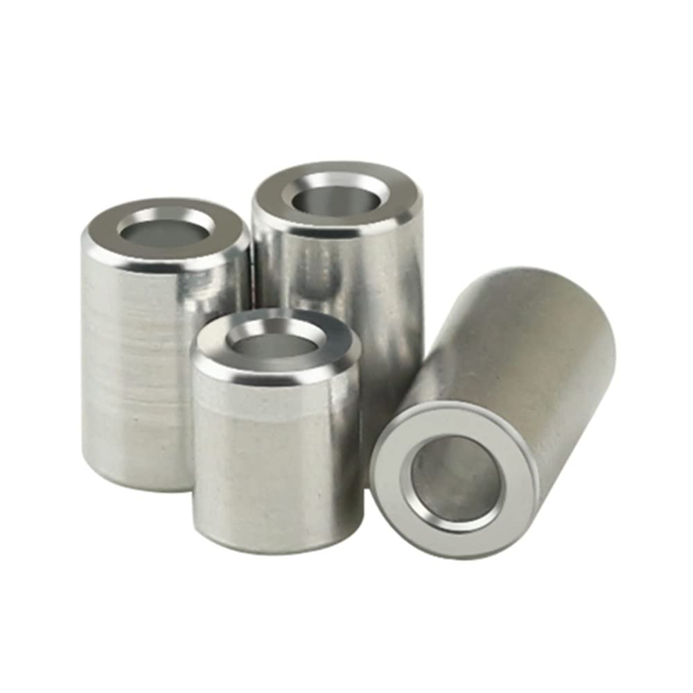 Jinfeuge 10Pcs M4 M5 M6 M8 M10 Aluminum Washer Bushing Round Hollow No Thread Standoff Spacer/5.2*D10*16