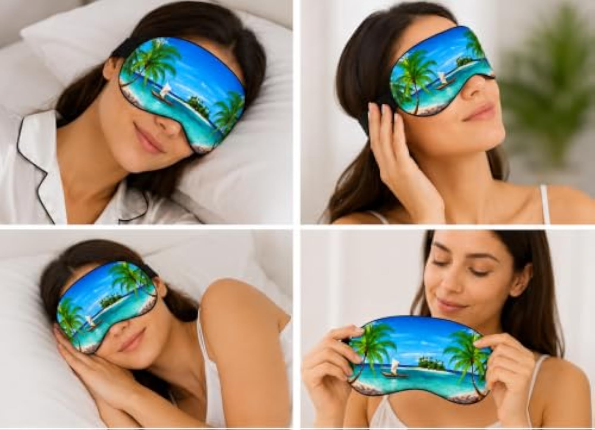 Luxury Island Beach Cooling Gel Eye Mask for Sleeping