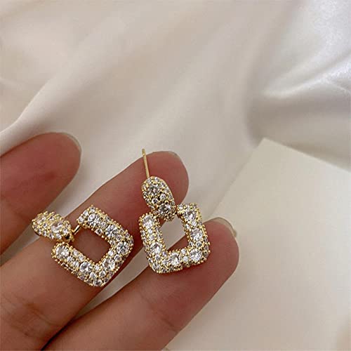 Boucles d'oreilles argent S925 et brillants géométriques d'exception - 4