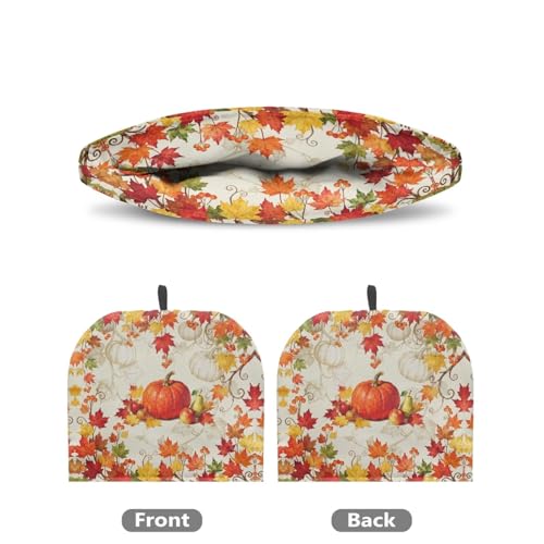 Image of Thanksgiving Pumpkin Print Tea Pot Cover Teas Cosy Insulated Tea Cozies Home Kitchen Decoration Teapot Dust Cover Warming Tea Kettle Quilt Creative Gifts for Banquet