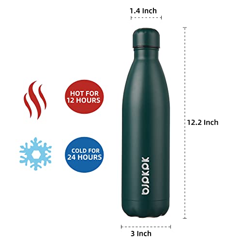 Image of BJPKPK 25 oz Insulated Water Bottle, Stainless Steel Flask, Leak Proof