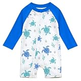 Product Image of the Infant Swimsuit Boy 2 Way Zipper Toddler Bathing Suits Blue Turtle 9-12M