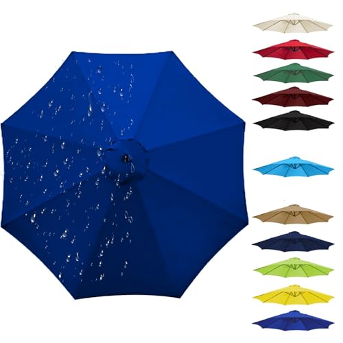 Tela de sombrilla para patio y piscina azul real 8 varillas