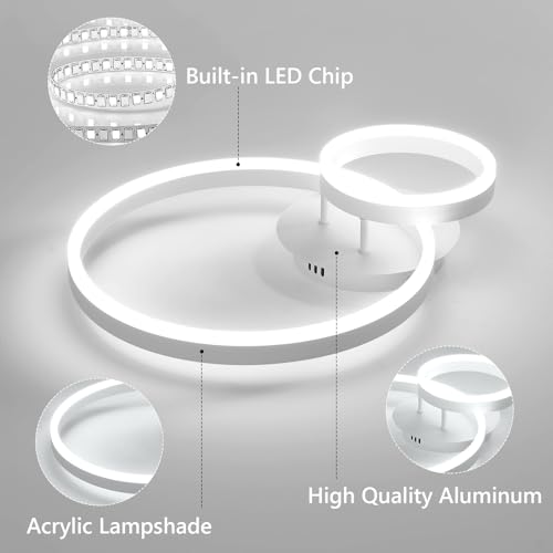Plafonnier LED moderne Osairous à intensité variable 4725LM de 50cm - 6