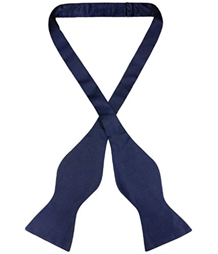 Biagio SELF TIE Bow Tie Solid NAVY BLUE Color Men's BowTie
