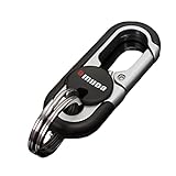 Aznever Schlüsselanhänger Karabiner, Schlüsselkarabiner Mit Doppelring, Einfache Verwendung Und Demontage Von -Outdoor-Werkzeugen Für Frauen, Männer, Jungen, Mädchen